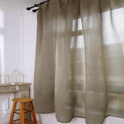 China Modern Modern Wrinkled Gauze For Screening Windows Fabric Curtain For Living Room for sale