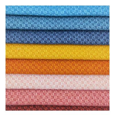 China Breathable 2021 New Design Look Plaid Fabric Linen Material For Home Textile for sale