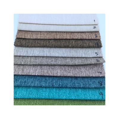 China Breathable Performance Sets 100% Polyester Dye Look Linen Fabric For Sofa for sale