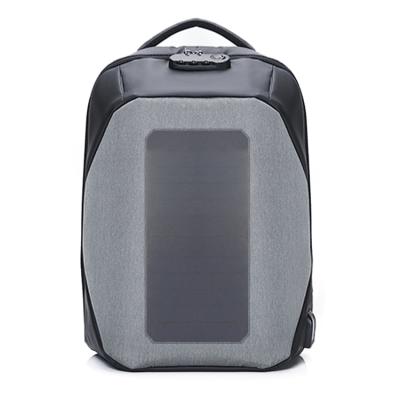 China Newest Fashinable China Supplier Solar Panel Anti Theft Waterproof Backpack Bags With USB Charger Port for sale