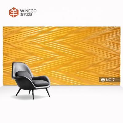 China Hot Sale Modern Home Decoration MDF 3D Board Modern Moisture Proof Wall Wooden Panel Deco for sale