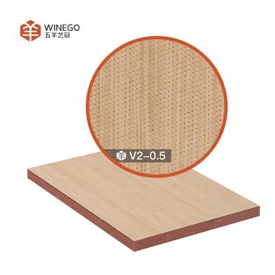 China Modern Fireproof Micro Perforation HPL Wooden Perforated Acoustic Panel for sale