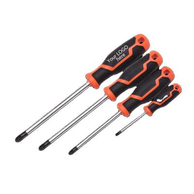 China Durable Multifunctional Professional Strong Magnetic Torx Tools CRV Pozi Screwdriver Hand Screwdriver Set With TPR Handle for sale