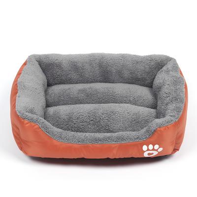 China Warm and Breathable Candy Color Square Pet Dog Bed Large Dog Bed Mat for sale