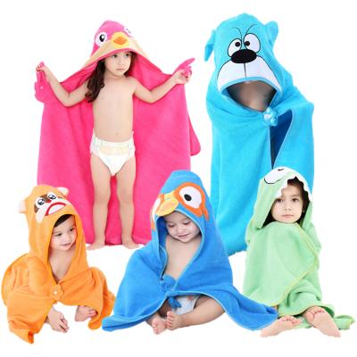 China QUICK DRY Hooded Beach Towel Children Cartoon Baby Kids Cotton Animal Bath Towel For Warmer for sale