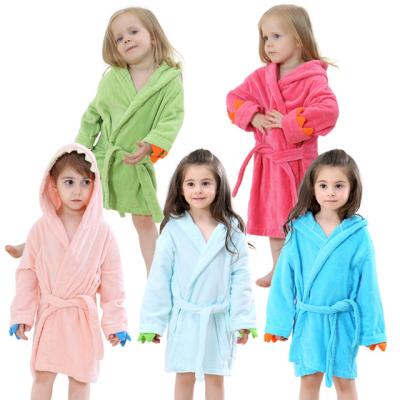 China Super QUICK DRY Dinosaur Bsorbent Cartoon Beach Toddler Toddler Kids Animal Bathrobe for sale