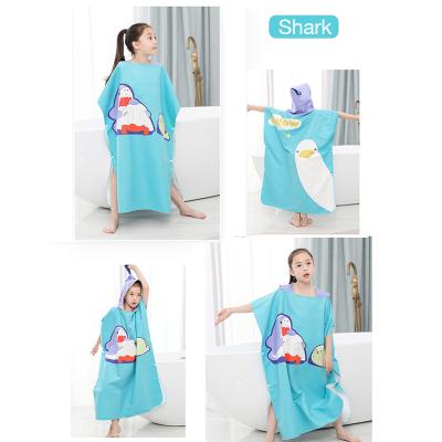 China Digital Plus QUICK DRY Printing Cartoon Change Kids Microfiber Towels Kids Quick Dry Quick Bathrobe for sale