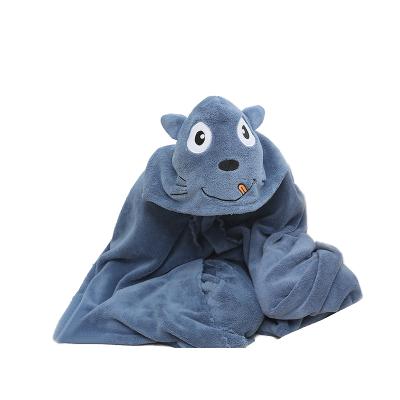 China 2020 New Polyester Children Hooded Bathrobe Animals Warm Breathable 100% Warm Nightgown for sale