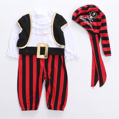 China Autumn Long Sleeve Romper Baby Halloween Pirate Performance Costume Baby Winter Quick Dry Romper New for sale