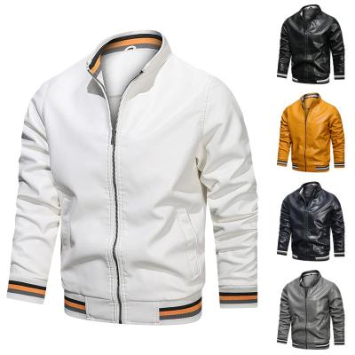 China P10 Winter Plus Size PU Leather Jacket For Men Plus Size Custom Logo Riding Jacket Motorcycle Bomber Jacket for sale