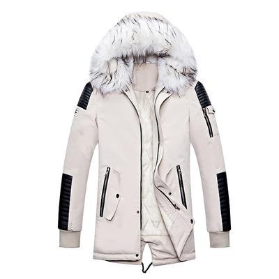 China Drop T40 Viable Shipping Parkas Cotton Thick Mens Solid Short Hooded Zipper Design Winter Men Slim Fit Jacket for sale