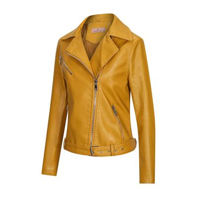 China New Autumn Breathable Casual Leather Logo Outdoor Woman Jacket Custom Made PU Bomber Jacket Fashion Blazer Jacket 811W for sale