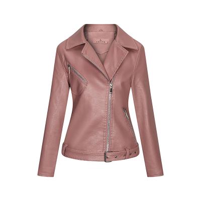 China 811W Breathable PU Leather Bomber Jacket For Ladies Fashion Blazer Jacket Autumn Logo Outdoor Woman Jacket Custom Made for sale