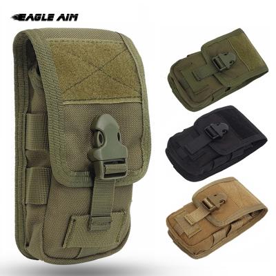 China Double Pocket Phone Tactical Bag Diaper Pouch Molle Belt 600D Nylon Hunting Bag for sale