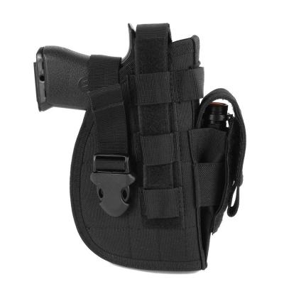 China Adjustable 600D Molle Gun Holster Firearm Gun Holster Tactical NYLON Rifle Holder Bag Right Hand for Hunting Pocket Accessories for sale