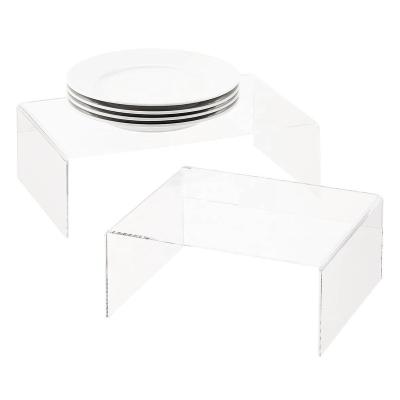 China Acrylic Organizer Shelves Clear Risers Holder, Set of 2 Pcs NCD-28 for sale