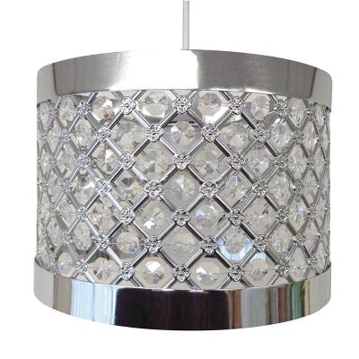 China COUNTRY CLUB Antique Glitter Ceiling Shade Pendant Light Fixture, Plastic/Metal, Silver for sale