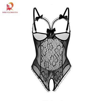 China Sexy clothing European lace up new erotic lingerie sexy women's pajamas jumpsuit underwear tight temptation erotic costume for sale