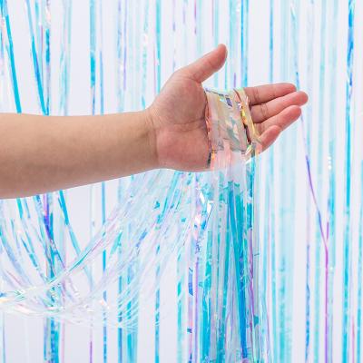 China Colorful Plastic Fringe Foil Backdrop Curtain For Birthdays Weddings And Celebrations for sale