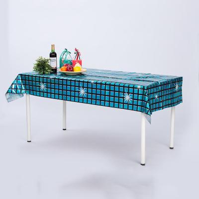 China Shiny Laser Pet Film Disco Party Tablecloth Washable Rectangle Party Decor For Various Occasions for sale