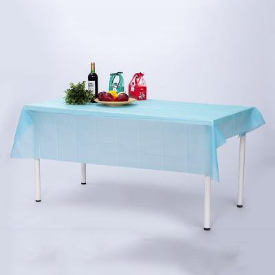 China 0.05mm Customizable PE Rectangular Party Table Cloths For Parties Hotels Weddings for sale