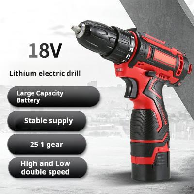 China 35Nm Torque Self Locking Chuck Lithium Battery Electric Drill Tool With LED Lighting for sale