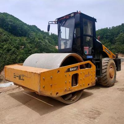 China Usado 36000KG Sany Vibratory Road Compaction Machine Precio del rodillo de carretera de tambor único en venta