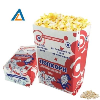 China Recycled Materials Green Material Paper Bags Snack Food Wrapping Paper Microwave Popcorn Greaseproof Paper Bags for sale