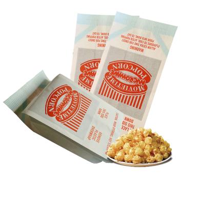 China High Quality Waterproof Disposable Wrapping Paper Food Grade Microwave Popcorn Greaseproof Bag For Home Party for sale