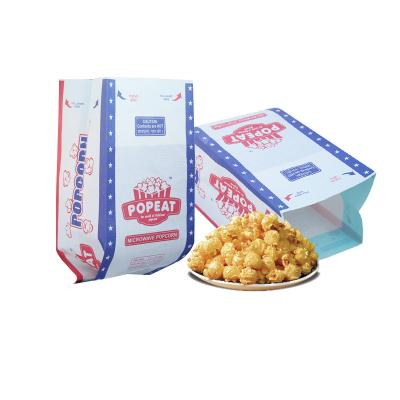 China Disposable Kraft Paper Snack Food Packaging Bags Heat Seal Microwave Popcorn High Quality Waterproof Paper Bag for sale