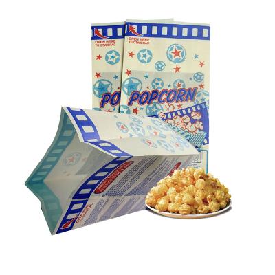 China Food Grade Disposable High Temperature Durable Microwave Popcorn Custom Logo Printed Paper Bag for sale