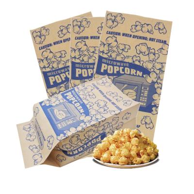 China Wholesale Custom Food Grade Disposable High Temperature Factory Size Oil Proof Microwave Popcorn Package Bag For Home Party for sale