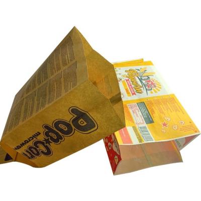 China High Quality Recycled Materials Factory Price Microwave Popcorn Custom Printed Paper Bag For Snack Food for sale