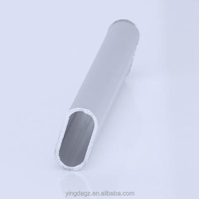 China Factory Hot Selling Modern Aluminum Oval Wardrobe Rail Support Tube Pipe for sale