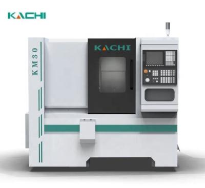 China Building Material Shops KM30 Small Oblique CNC Lathe Single Axis Automatic Bed Lathe Machine for sale