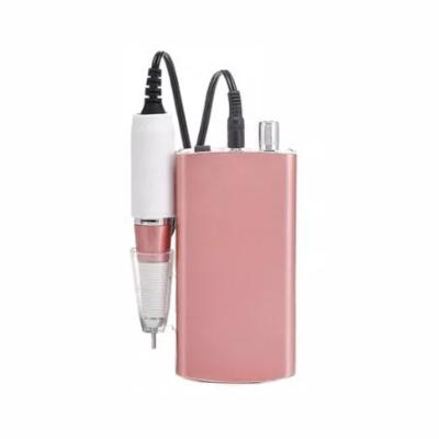 China Nail Art Beauty 2022 New Gradient Pink 20w 30000 Rpm Rechargeable Nail Drill With Folder Electric Nail Drill Rechargeable Hook Nail Professional for sale