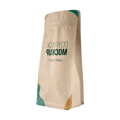 China Recyclable Coffee Bag With Zipper Factory Custom Printed Flat Bottom 250g 1kg Coffee Bag Custom for sale