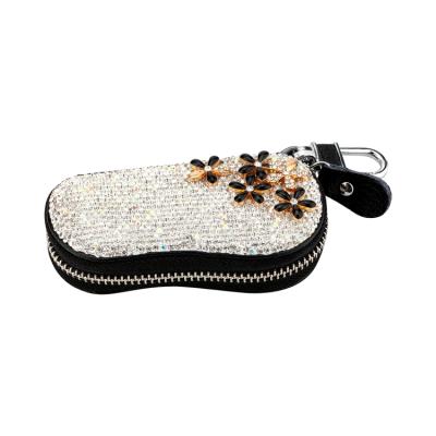 China High Quality Flower Decoration Crystal Rhinestones Key Case With Fashion Good Price for sale