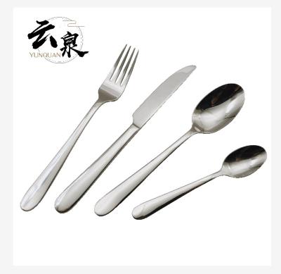 China Durable Stainless Steel Metal Shiny Custom Hotel Mirror Polish 24 Piece Cutlery Set With Color Box for sale