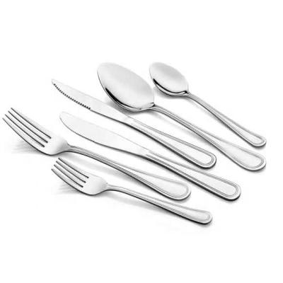 China Full Stainless Steel Sustainable Elegant Reusable Wedding Custom Cutlery Set for sale