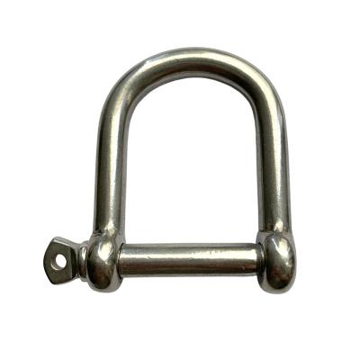 China Marine Hardware Hardware Stainless Steel D Fitting High Quality Wide Rigging Shackle for sale