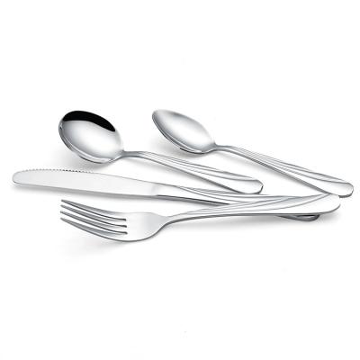 China High Quality Viable Western Style Dinner Stainless Steel Fork Spoon And Knife Cutlery Set for sale