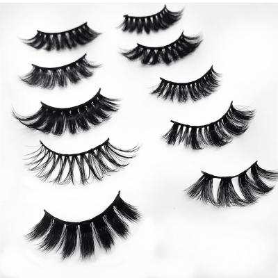 China Long 100% Natural Handmade Dramatic Thick Crisscross 3d 5d Mink Lashes False Eyelashes 25 Group Millimeter Thick Cross Sellers for sale