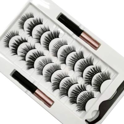 China Reusable Private Label Magnetic Eyelashes with Eyeliner Hit for sale