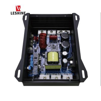 China Leshine R 1000.1 Heavy Aluminum Digital Sound Car Audio Radiator Stereo Audio Amplifier Installation Cables Rolls Wiring Kit Block Class D Car Mono Amplifier for sale