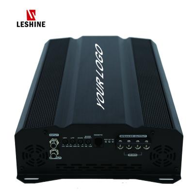 China Radiator Leshine R 8000W High Power RMS Class D Digital Design Car Amplifier Monoblockes Heavy Aluminum Professional Car Amplifiers for sale