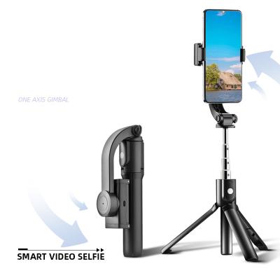 China Hot Selling Mobile Phone Cradle Braket Gimbal Handheld Stabilizer Selfie Stick One Axis Video Stabilizer for sale