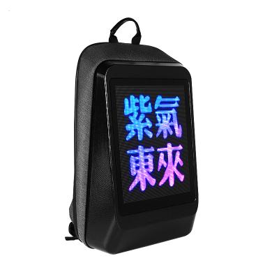 China Waterproof Smart Black Customizable School Backpack Fashion Laptop Backpack LED Travel Waterproof Bag for sale