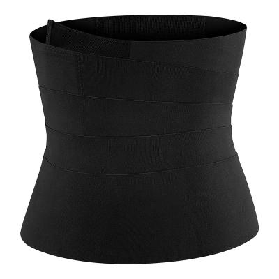 China Custom Logo Antibacterial Neoprene Slimming Band Invisible Sweat Bandage Waist Belly Wraps Waist Trainer for sale