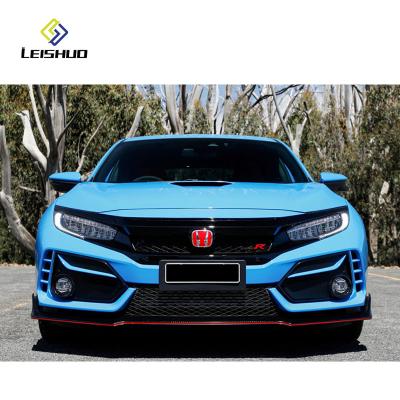 China Plastic Applicable to 16-20 Tenth generation Civic modified new style TR front and rear bars, net front shovel modified and surrounded for sale